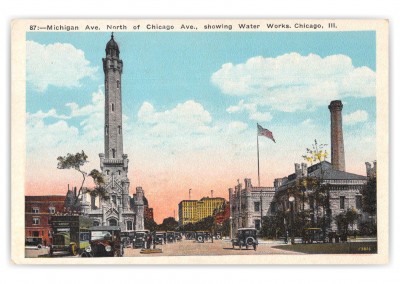 Chicago Illinois Michigan Avenue showing Water Works