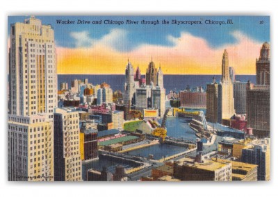 Chicago, Illinois, Wacker Drive and River