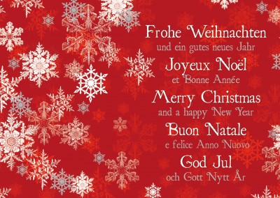 international christmas greetings different languages red white