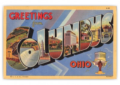Columbus Ohio Greetings Large Letter