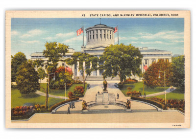 Columbus, Ohio, State Capitol and McKinley Memorial