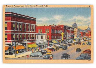 Concord New Hampshire Corner of Pleasant and Main Streets