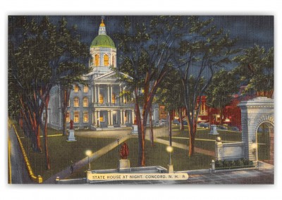 Concord New Hampshire State House at Night