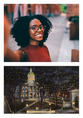 Concord, New Hampshire, State House at night