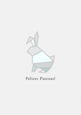 Conejo de Origami. Felices Pascuas
