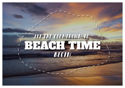 cartolina citazione Ãˆ il conto alla rovescia per la spiaggia iniziare