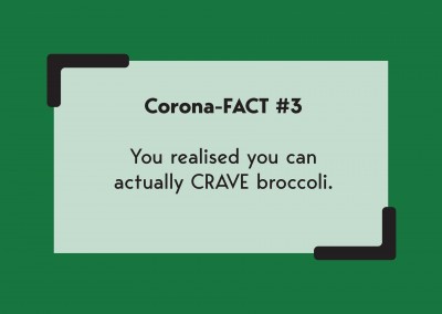 cartão-postal dizendo Corona-fato #3