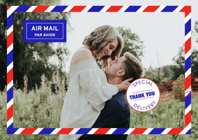correio aéreo carta de design