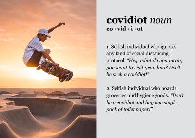 Covidiot. Definition