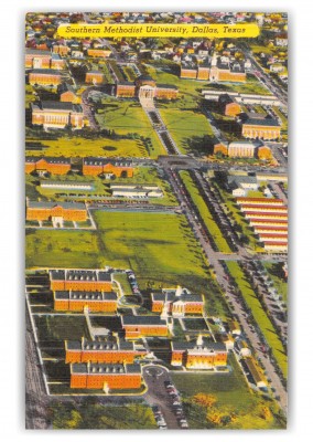 Dallas, Texas, aerial view of Southern methodist University