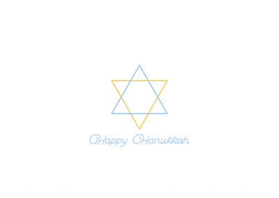 Happy Hanukkah, minimalistische Davidstern
