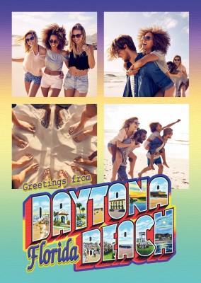 vintage cartolina saluti da Daytona Beach, Florida
