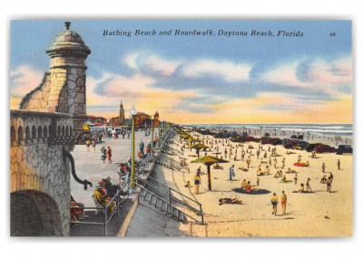 Daytona Beach, Florida, Bathing Beach and Boardwalk