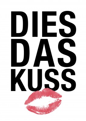 Sandra Schunn Kunst Postkarte dies das Kuss