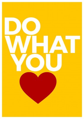 do what you love postcard design