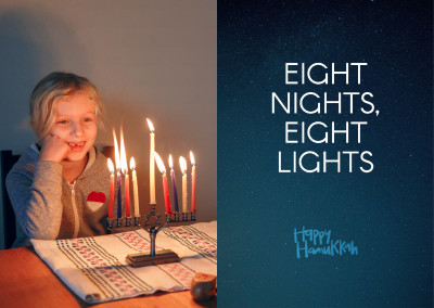 Eight nights, eight lights.Happy Hanukkah!