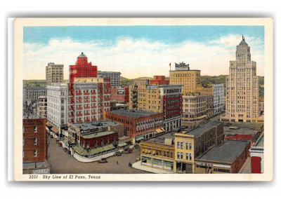 El Paso, Texas, skyline panoramic view of the city