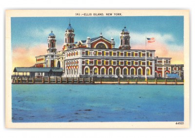 Ellis Island, New York, skyline