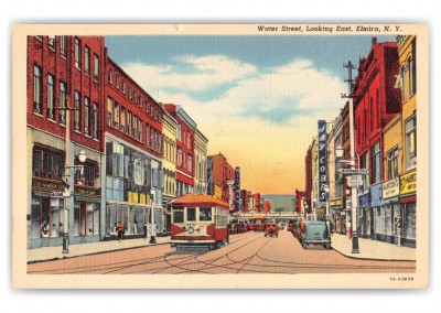 Elmira, New York, Water Street looking east