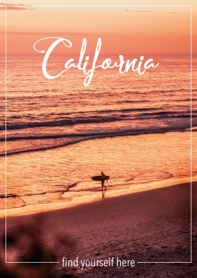 cartão postal Visitar a Califórnia Califórnia, encontrar-se aqui