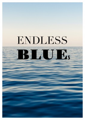 Postkarte Spruch Endless blue