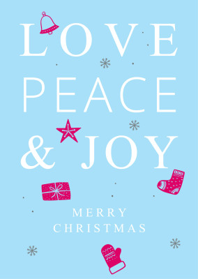 Amor paz e alegria Feliz Natal