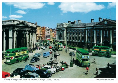 The John Hinde Archive photo Trinity College and Bank of Ireland, Dublin