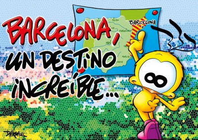 Le Piaf de dibujos animados de Barcelona, un destino increíble