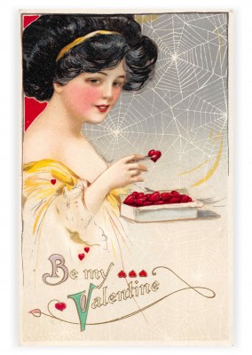 Maria L. Martin Ltda. vintage cartão be my Valentine