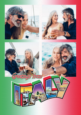 L'Italie Style Rétro Carte Postale