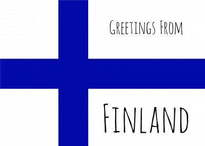 graphique drapeau de la Finlande
