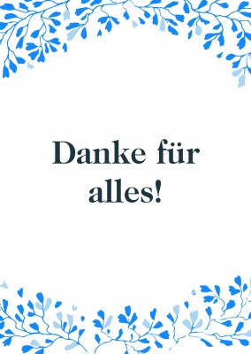 carte postale disant gDanke für alles