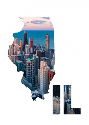 foto do Skyline de Chicago, Illinois,