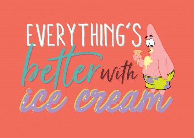 Everything's better with ice-cream - Spongebob characters