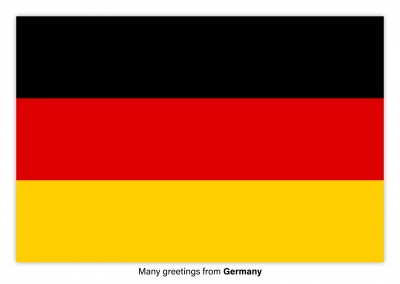 Cartão-postal com a bandeira da Alemanha