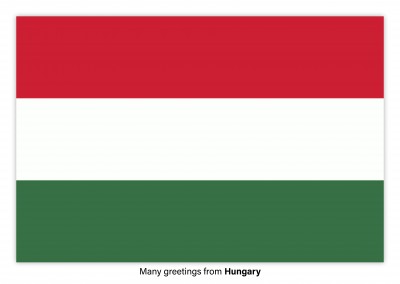 Cartão-postal com a bandeira da Hungria