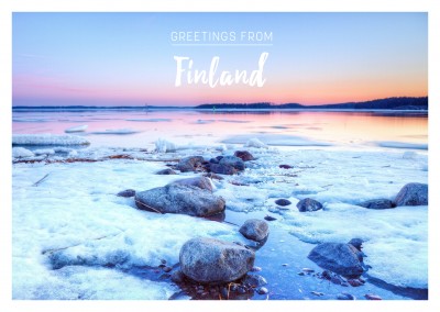 foto Finlandia lago in inverno