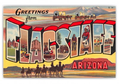 Flagstaff Arizona Large Letter Greetings 