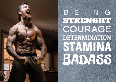 cartão postal PRISÃO de EMAIL força, coragem, determinação, resistência badass