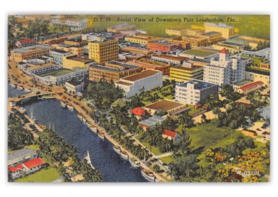 Fort Lauderdale, Florida, aerial view of downtown