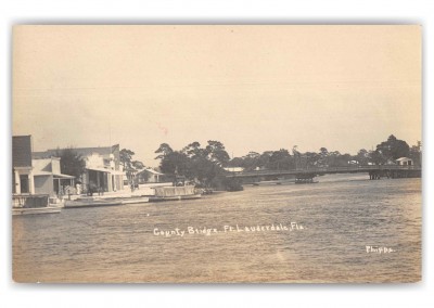 Fort Lauderdale Florida County Bridge Scenic View