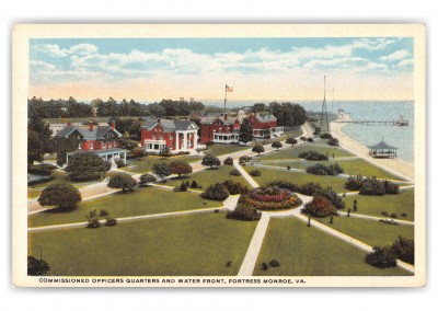 Fort Monroe, Virginia, Commissioned Officers Quarters and Water front