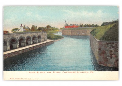 Fort Monroe, Virginia, view on the moat