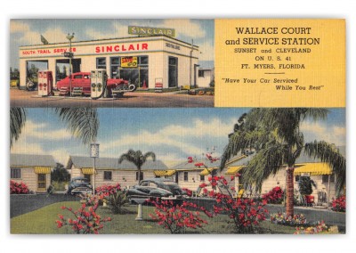 Fort Myers Florida Wallace Court and Service Station