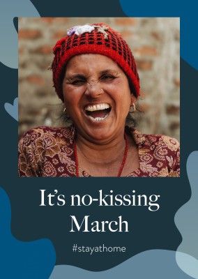 cartolina dicendo Che non baciare Marzo
