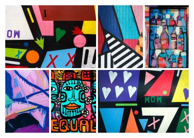 collage di foto di street art