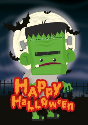 Happy halloween with Frankensteins monster