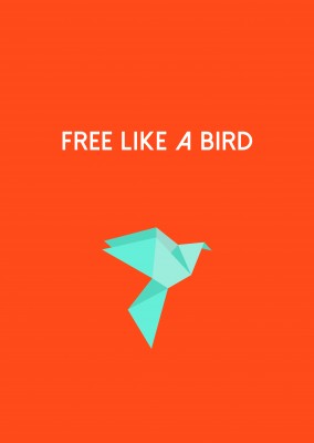 Free as a bird! Pássaro de Origami
