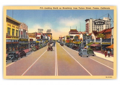 Fresno, California looking north on Broadway from Tulare Street