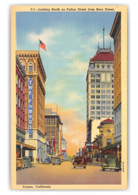 Fresno, California, looking north on Fulton Street